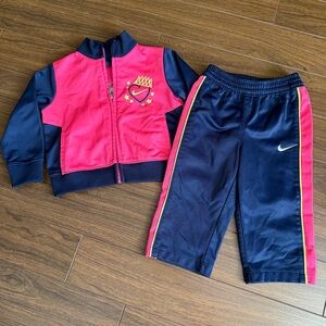 Nike Pink+Navy Kids' Matching Set Tracksuit Size 12 Months